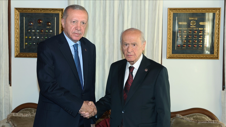 Cumhurbaşkanı Erdoğan MHP Genel Başkanı Bahçeli ile görüştü