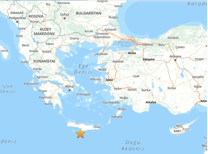 AFAD açıkladı: Akdeniz’de deprem!