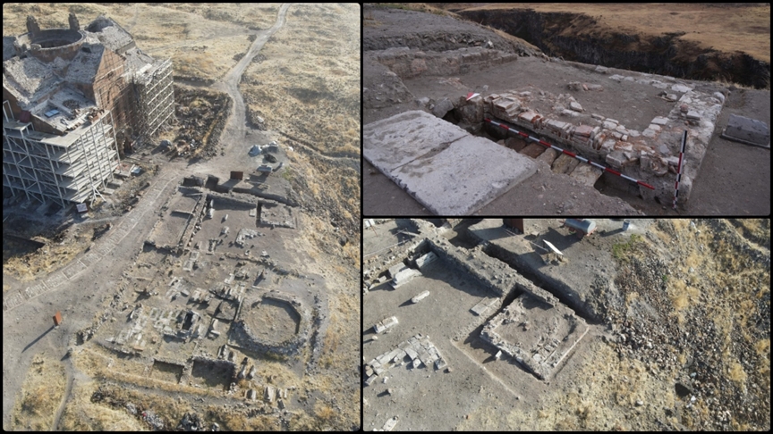 Ani'deki kazılarda Selçuklu dönemine ait kümbet bulundu