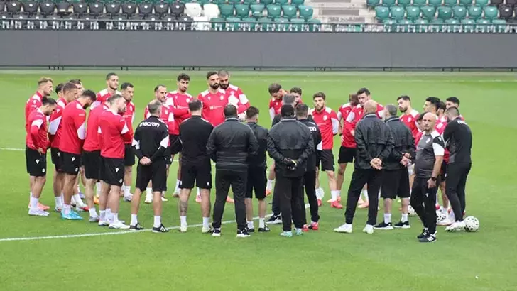Gürcistan, Türkiye maçı için son antrenmanını yaptı