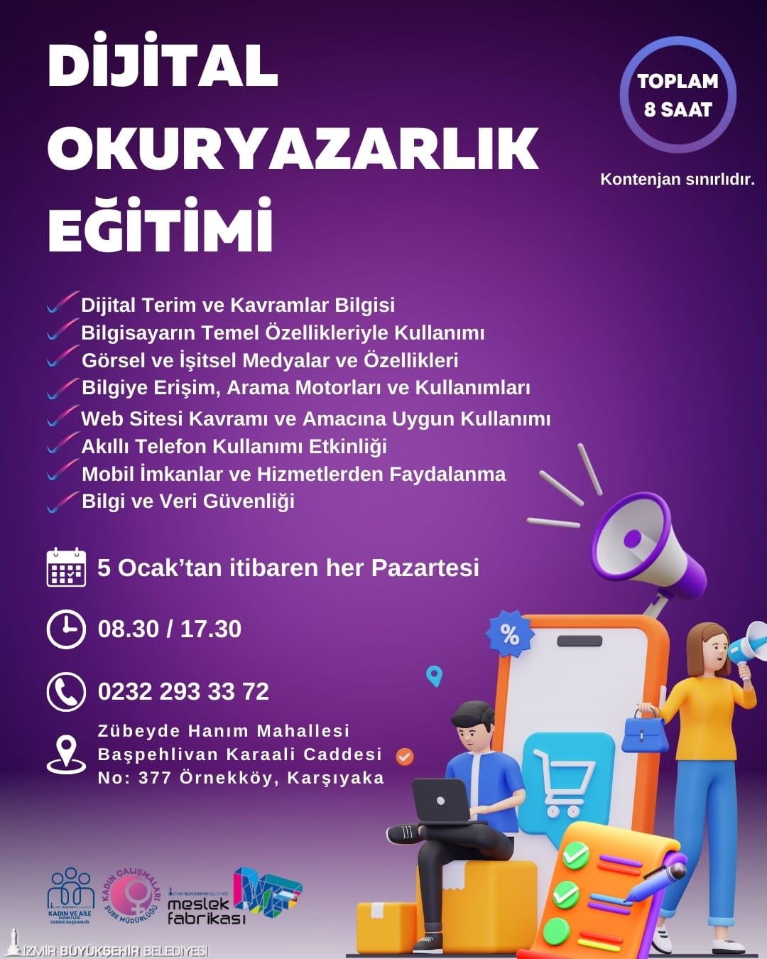 Kadınlar için dijital okuryazarlık eğitimi başlıyor