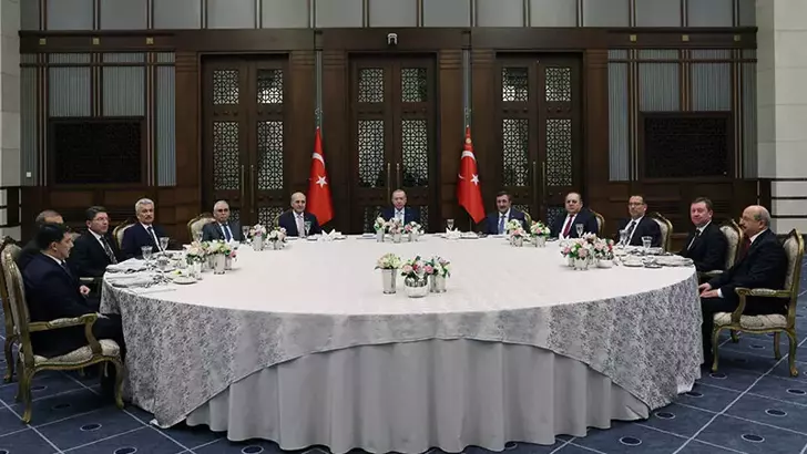 Cumhurbaşkanı Erdoğan, yasama, yürütme ve yargı organlarının temsilcileriyle görüştü