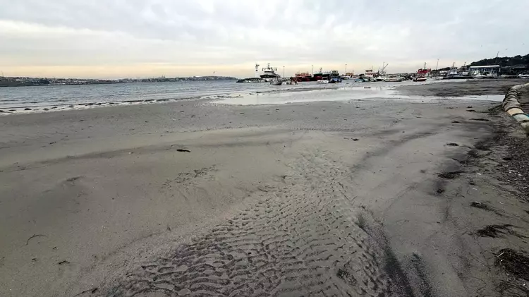 Tekirdağ'da deniz 50 metre çekildi