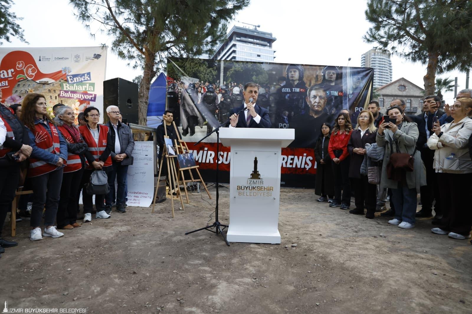 Başkan Tugay: Bu haksızlık bitmedikçe eylem de bitmez