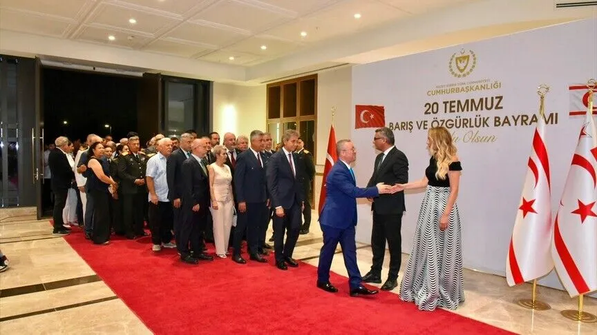 KKTC Cumhurbaşkanlığında Barış ve Özgürlük Bayramı resepsiyonu düzenlendi